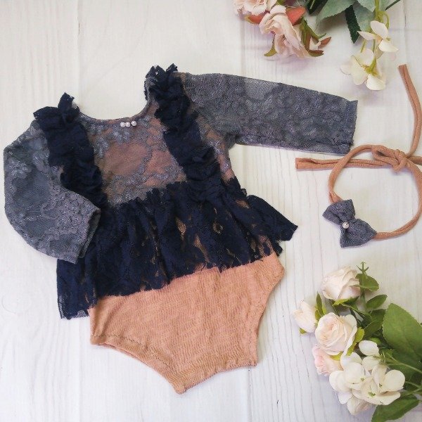 Producto - Body Azul/Marron 1-2 meses