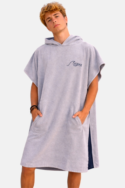 Producto - PONCHO CAMBIADOR SURF YEIPER - GRIS HIELO ( S, L, XL)