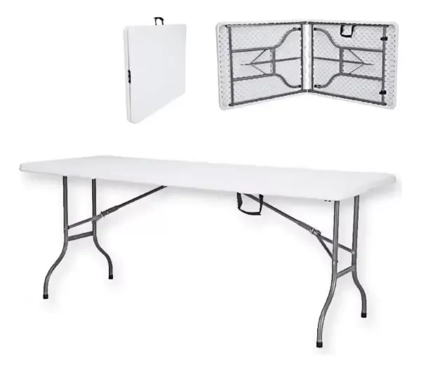 Producto - Mesa Plegable 180cm Reforzada Metal Plástico