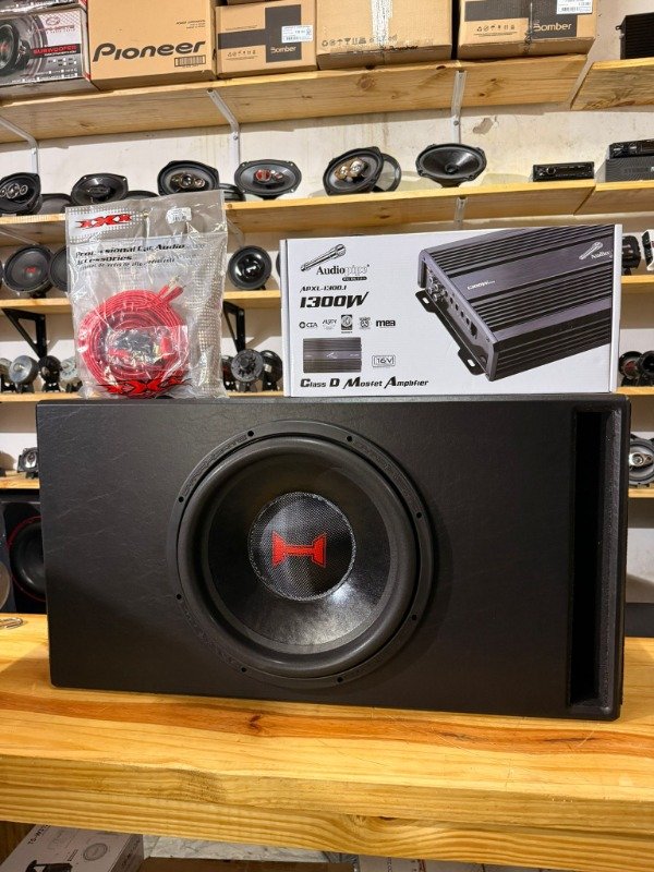Producto - COMBO SUB 15" H215K 1000RMS + POTE AP 1300.1 + CABLES + CAJON A MEDIDA MDF SLOT