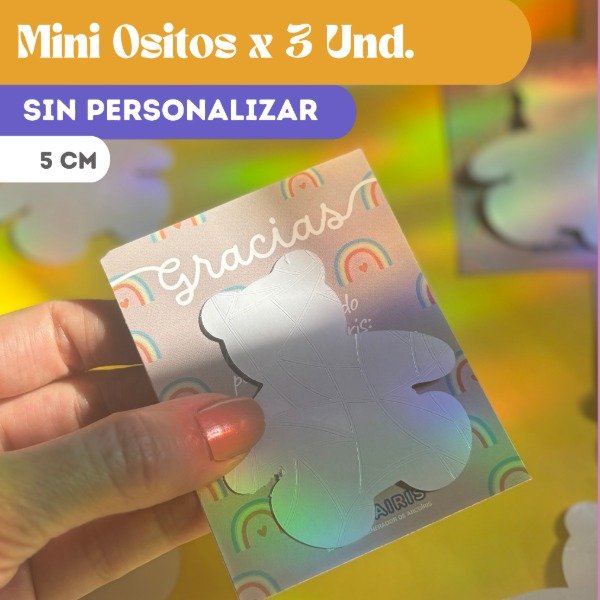 Producto - Mini Ositos  (Pack x 3u.) / SIN PERSONALIZAR