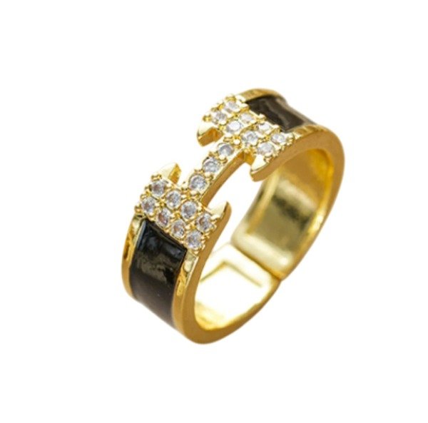 Producto - Anillo ACHE gold con zirconia