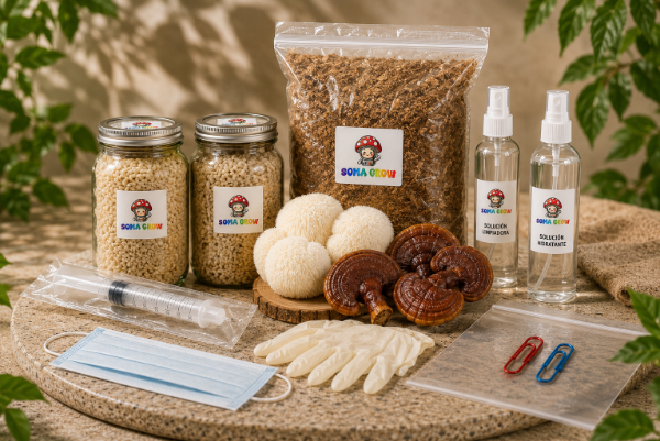 Producto - Kit De Cultivo Hongos Melena de León o Reishi C/ Bloque de Aserrín estéril