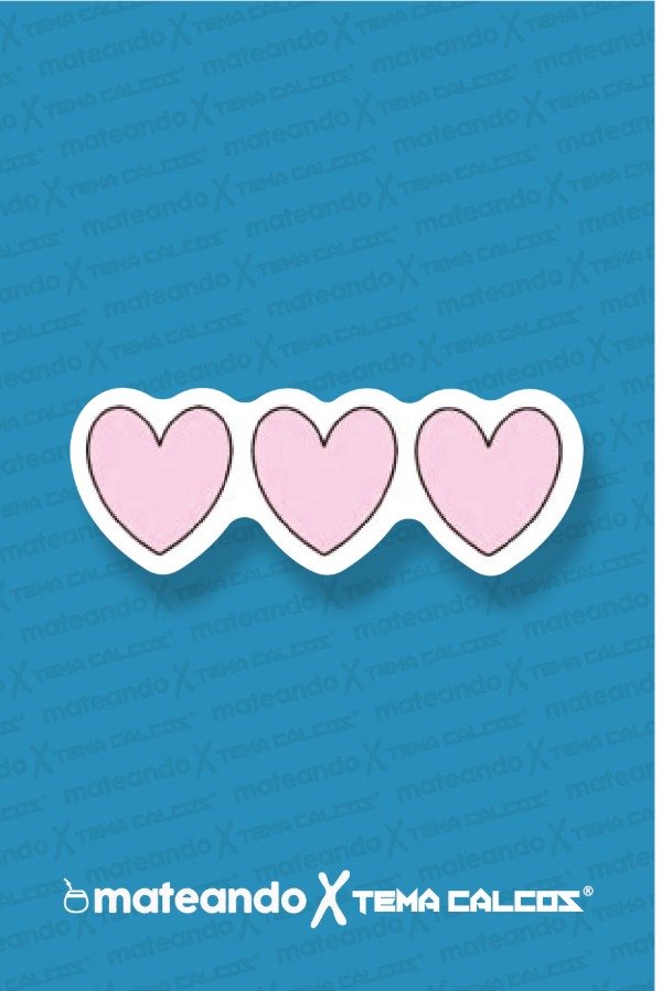 Producto - TRES CORAZONES ROSAS