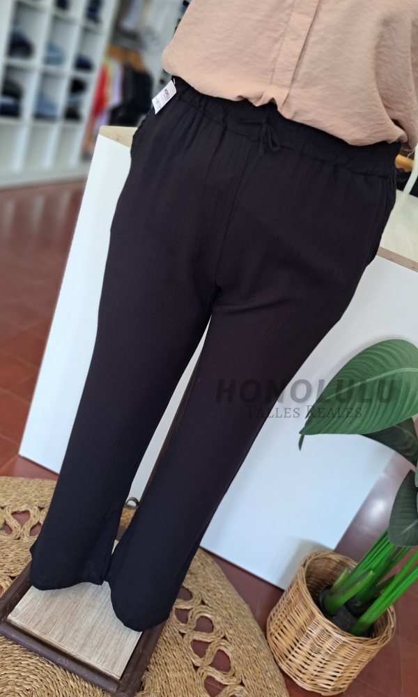 Producto - Pantalón de Lino Negro - 1