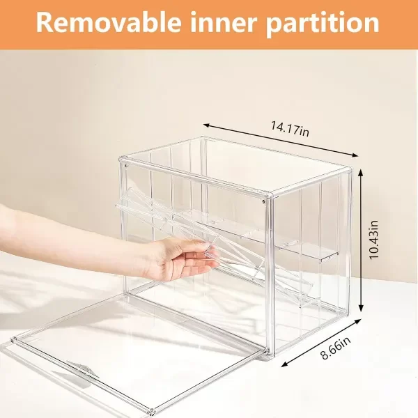 Producto - Vitrina Acrilica Transparente Con Puerta Magnetica Figuras Gashapones - 3