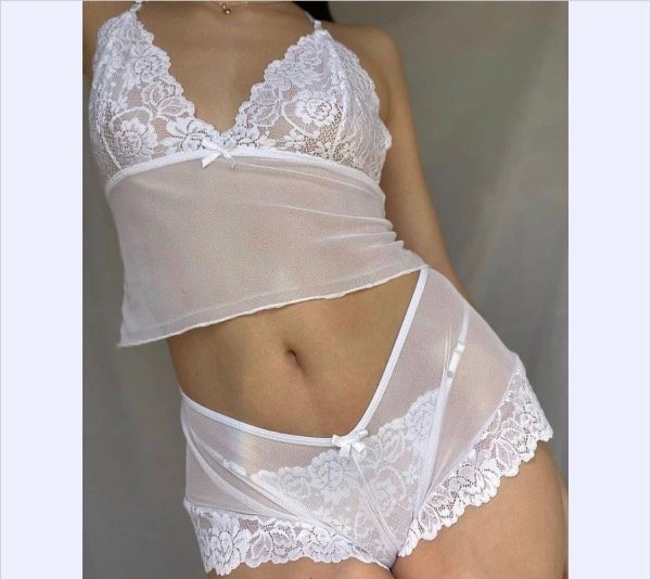 Producto - Pijama Lena liso tres piezas sexy