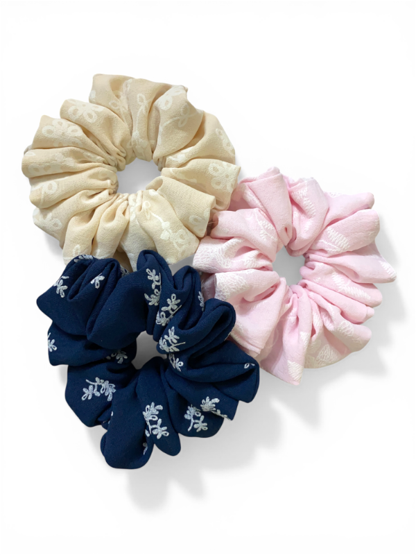Producto - Scrunchies Colección Otoño Invierno Chic Eunica Pack X 3