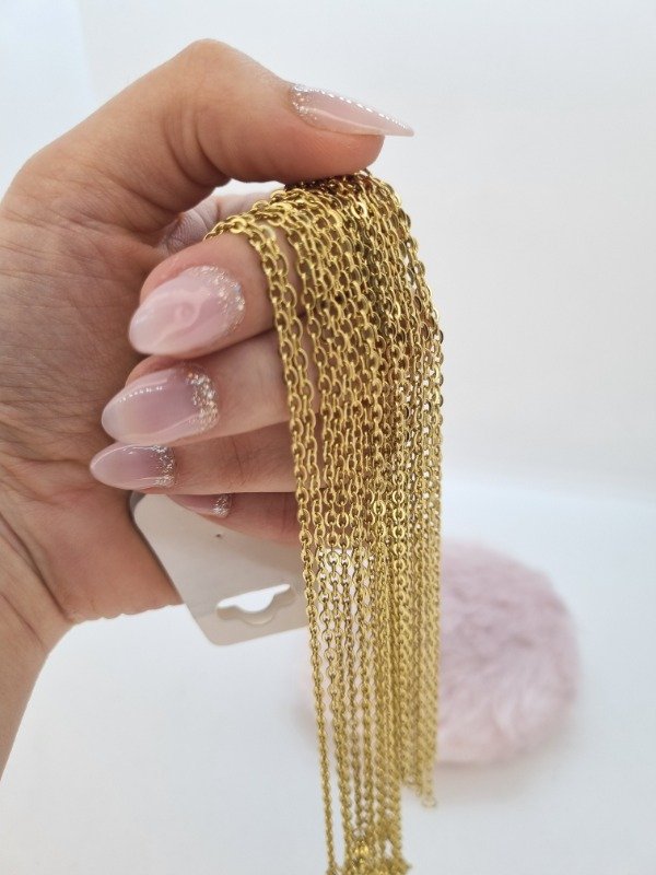 Producto - Cadena acero dorado x10 yxx1559 45cm