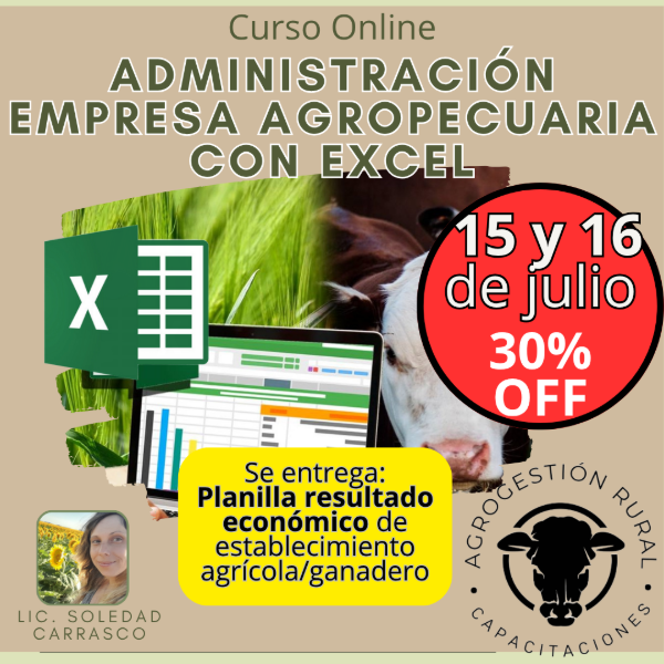 Producto - Curso Online Administración Empresa Agropecuaria con Excel