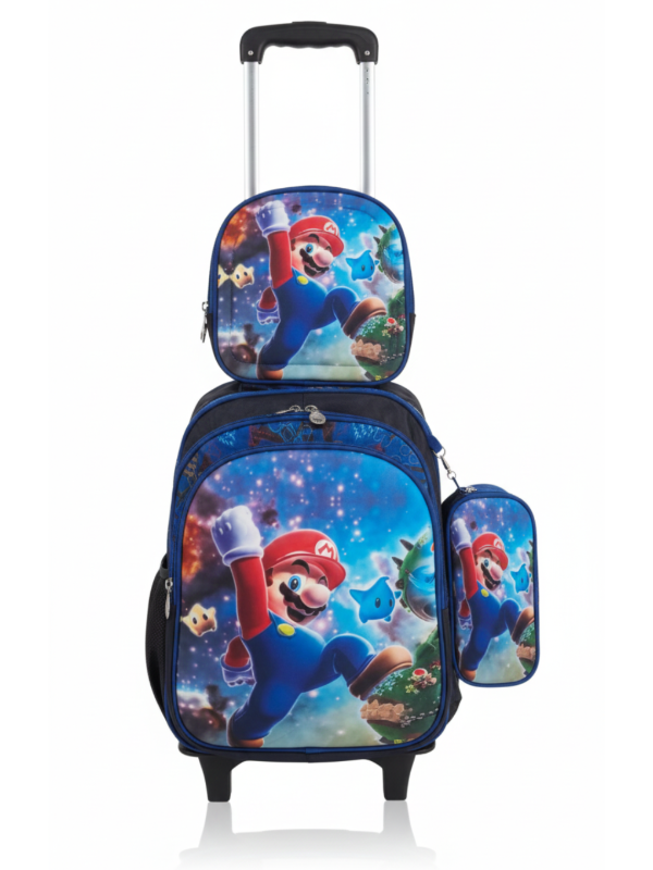 Producto - Mario Combo Mochila + Cartuchera + Lonchera + Carrito