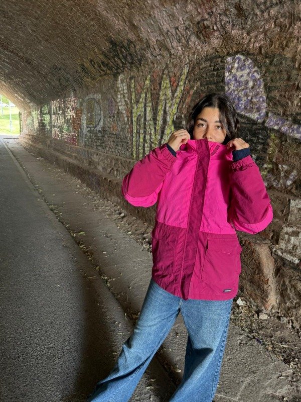 Producto - Campera Lands End Outdoor Colorblock Fucsia