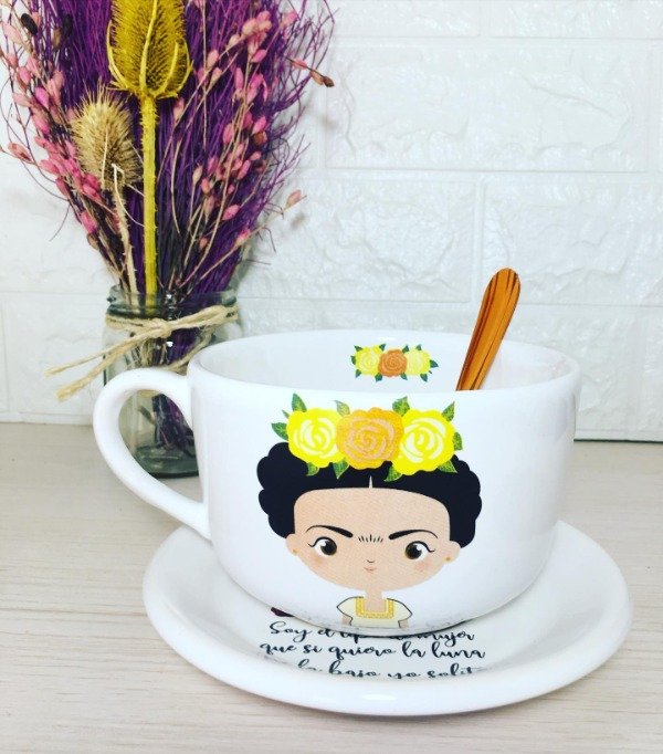 Producto - SET PLATO REDONDO + TAZON FRIDA