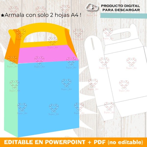 Producto - Plantilla Editable Caja Valijita Feliz