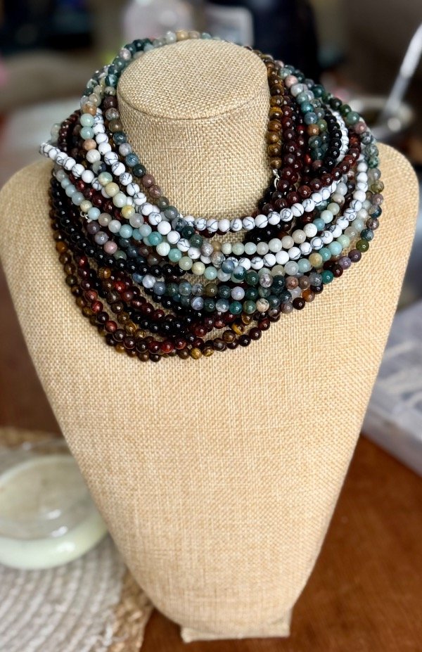 Producto - Collar de Piedras Naturales + Plata 925