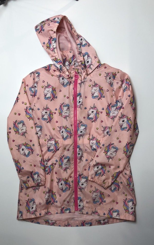 Producto - Rompevientos rosa con unicornios HyM 8 años - 1