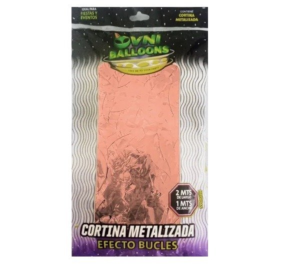 Producto - Cortina Metalizada Ondulada Rosa