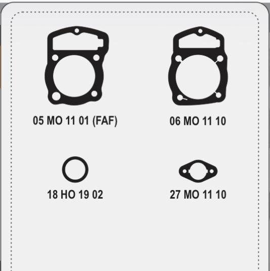 Producto - JUNTAS COMPLETA (CON ORING) BETA BK 150 (VARIAS, LEER DESCRIPCION)- ALFA