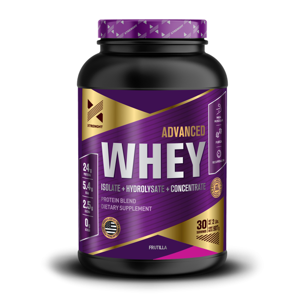 Producto - Advance Whey 2 Lbs Xtrenght Proteína Concentrada Isolada Hidrolizada