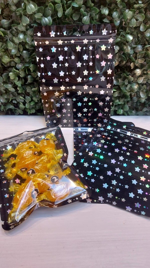Producto - Bolsa holográfica con estrellas. Precio por unidad