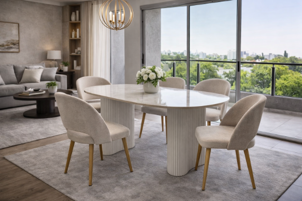 Producto - Mesa Melodi de Piedra sinterizada 190CM