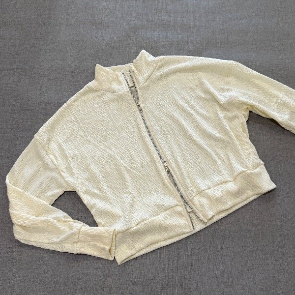 Producto - Campera doble cierre crema