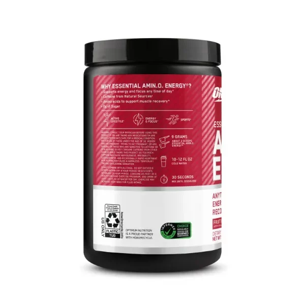 Producto - Essential Amino Energy Optimum Nutrition 30 Serv + Oxido Nitrico - 4