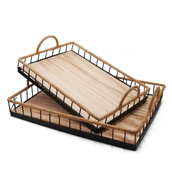 Producto - Bandeja Metal con base madera