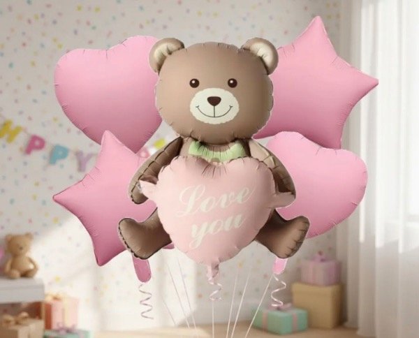 Producto - Set 5 globos Osito Love you