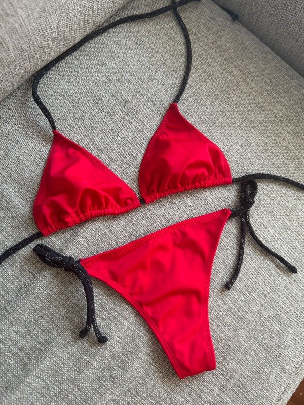 Producto - Bombacha Roja Con tiritas Brillito