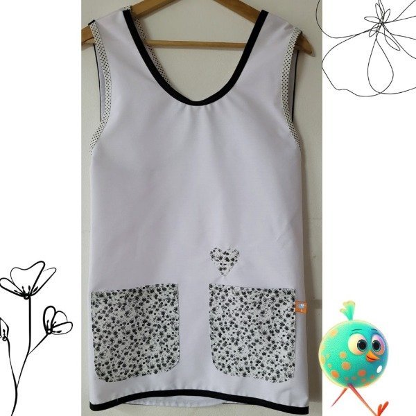 Producto - Un corazón blanco y negro