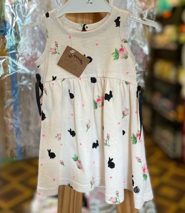 Producto - Vestido algodón moños conejitos talle 1