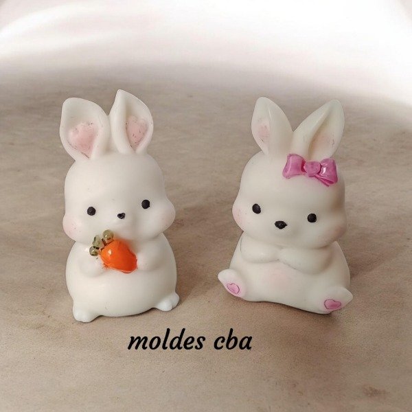 Producto - Molde silicona conejita moño - 2