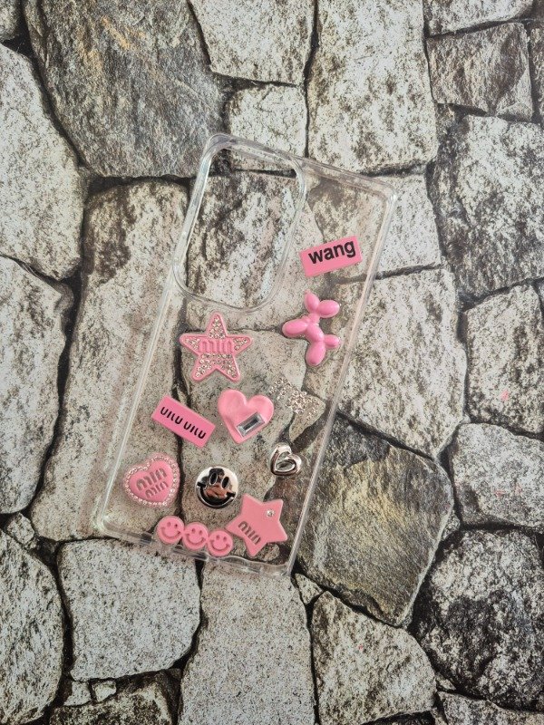 Producto - Funda rigida charms Samsung S25 Ultra rosa