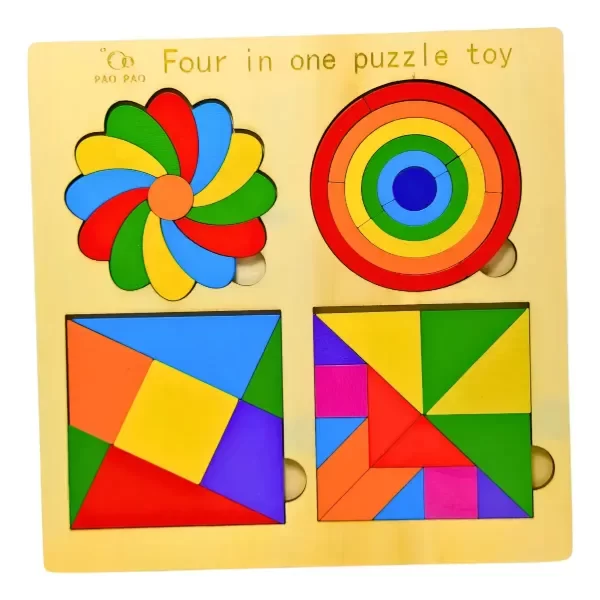 Producto - TANGRAM 4 EN 1 MADERA - 0