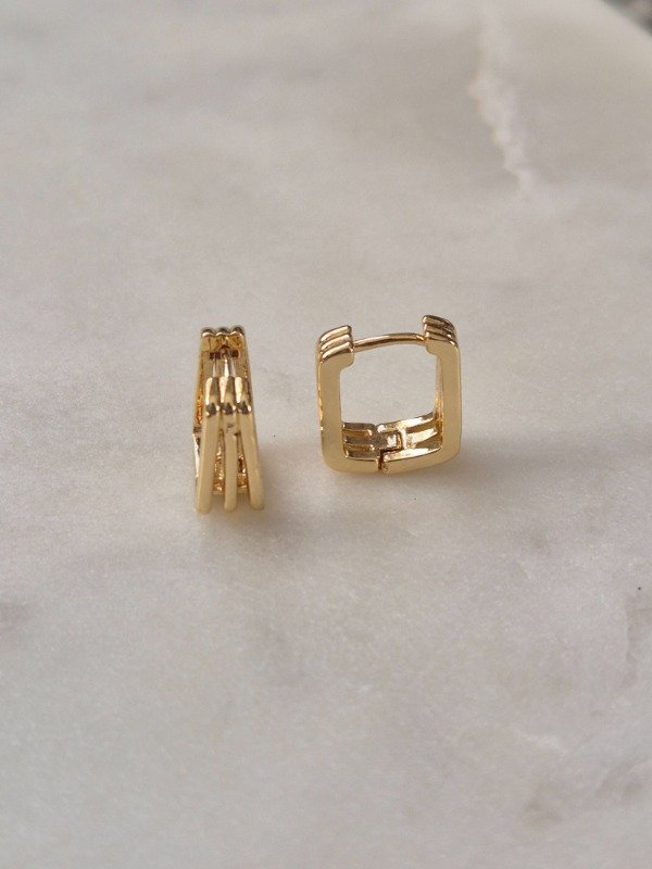 Producto - Aros cuadrados triple linea 8mm