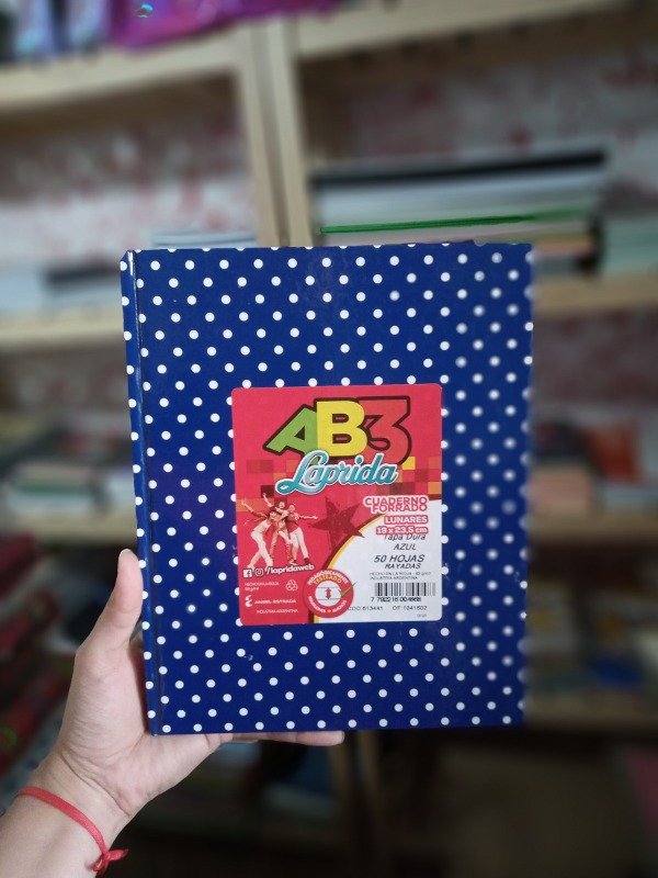 Producto - Cuaderno Laprida AB3 C/ Lunares x50h Azul Rayado 19x23,5