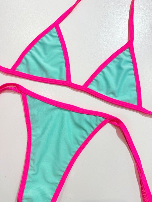 Producto - Micro bikini verde y fucsia t85