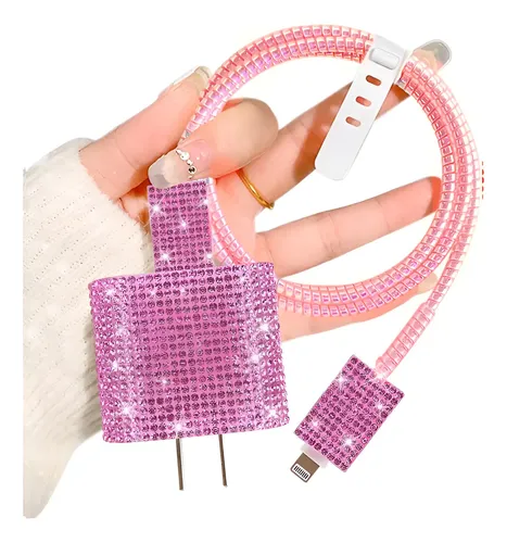 Producto - Protector de cargador 20w strass rosa - 1
