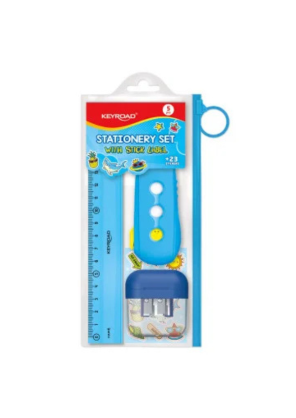 Producto - Set regla, goma y sacapuntas