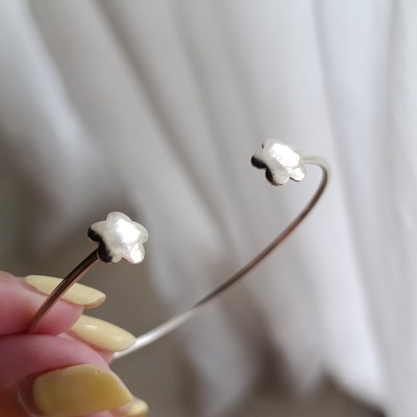Producto - ESCLAVA DE PLATA FLORCITAS - 0