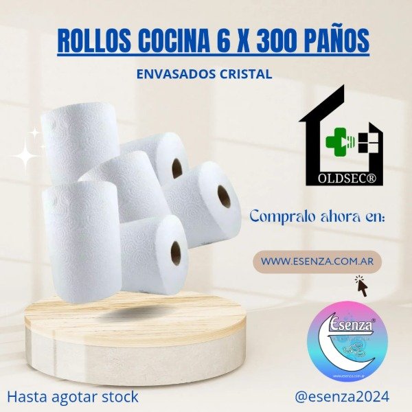 Producto - ROLLOS DE COCINA 6 X 300 PAÑOS