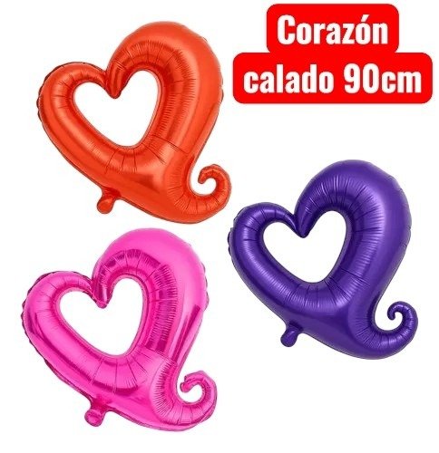 Producto - globo corazon calado 90 cm