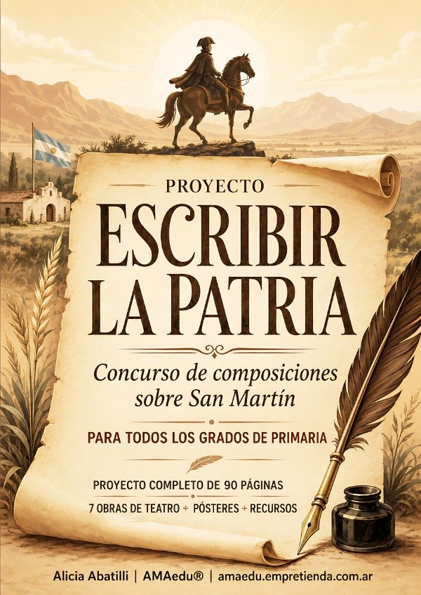Producto - ESCRIBIR LA PATRIA Composiciones sobre San Martín (1ro a 7mo Grado)