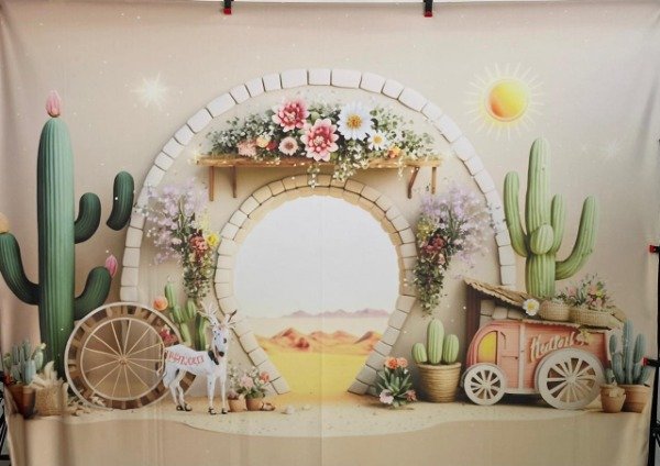 Producto - FONDO LEJANO OESTE CACTUS NENA CON FALLA IMPERCEPTIBLE 2.20X1.50 NA11