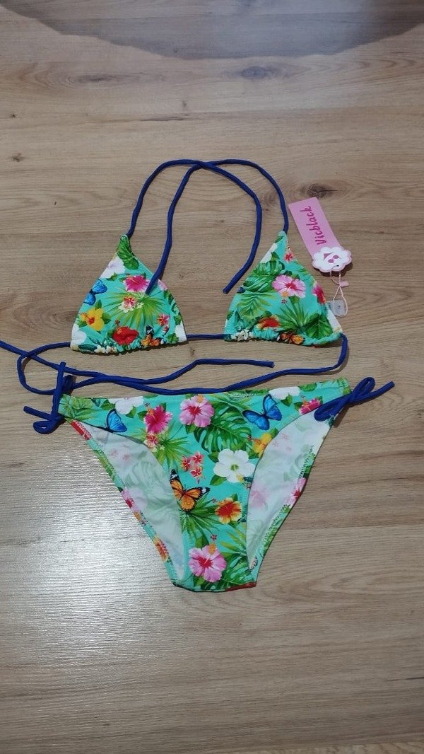 Producto - Bikini nena con vedetina talle 14 verde