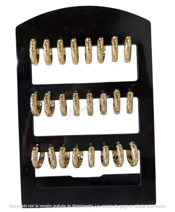 Producto - Aros dorados c/detalles c/par