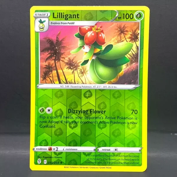 Producto - 2021 POKEMON EVOLVING SKIES LILLIGANT 010/203 REVERSE HOLO (RARE)