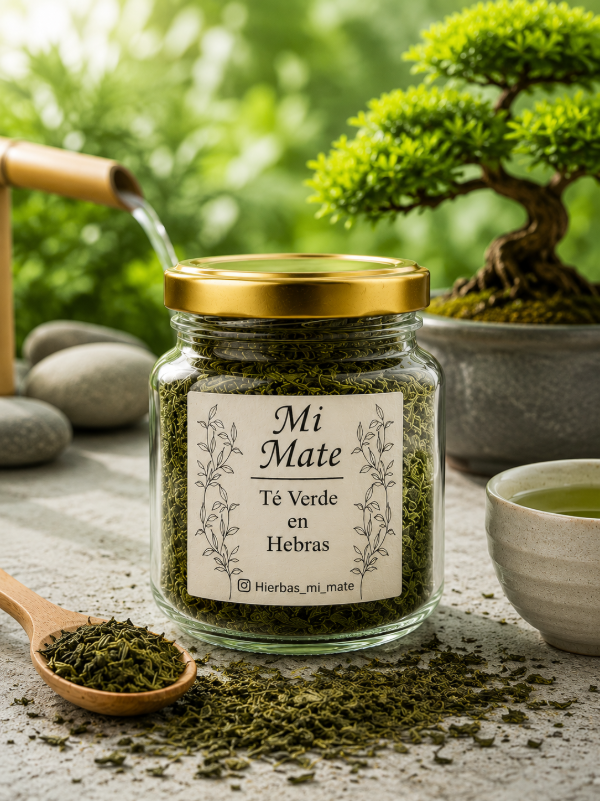 Producto - Té Verde en Hebras - Frasco x 40 gr