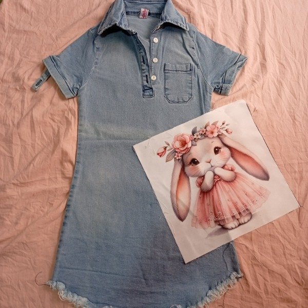 Producto - Vestido y aplique celeste  9